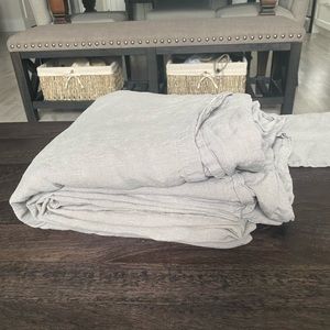 RH Stonewashed Belgian Flax Linen Duvet Cover